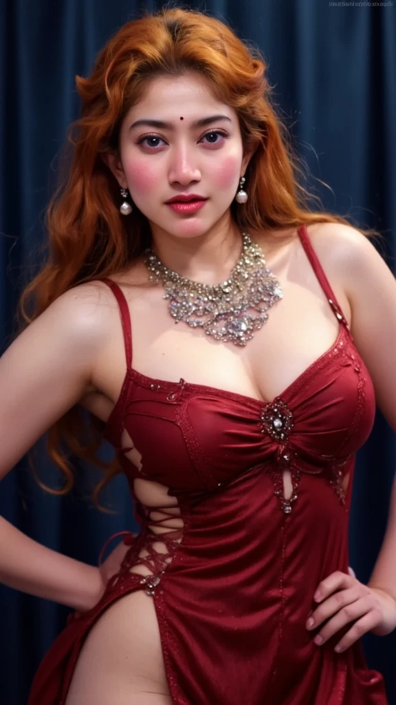 1 female lead, 1 beautiful princess, in the darkness: 1.6), 大卫·霍克尼和阿尔丰斯·穆夏的Surreal主义女性肖像, Fantasy Art, Korean Doll, Photorealism, Dynamic Lighting, Art Station, poster, Volumetric Lighting, Very detailed face, 8K Ultra HD, whole body, Awards, in the darkness, Deep Shadows, Low profile, Cowboy lens, (Red phoenix dress: 1.4), Long hair, Black Hair, Break, Luxurious Palace, Royal style, Princess Crown, Big, round, black eyes, Royal style, The most beautiful face, Large, regular breasts, Surreal,