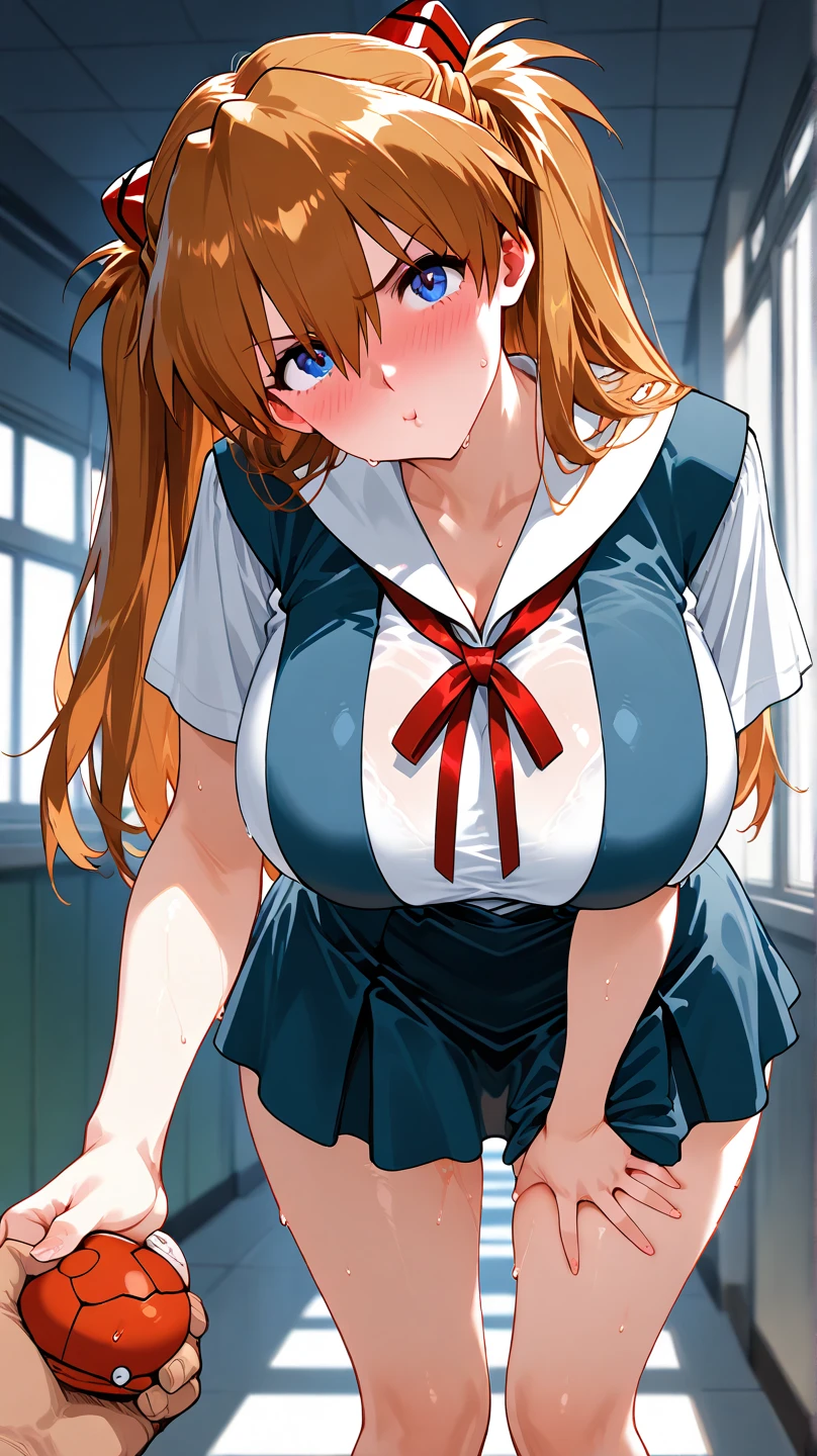 very low camera angle、Honoka Kosaka、Beautiful woman、very low camera angle、cry、Blazer uniform、Very short pleated skirt、Very thick thighs、Photo session、Acme Face、Best image quality、High resolution、masterpiece、super high quality、Thick pubic hair、Screaming orgasm face、Striped panties、Striped bra、Very big ass、Very large breasts 、Blushing、4K quality、Blushing、cry of ecstasy、Wearing black knee socks、Sweaty all over、Heavy breathing、Shaking breasts、上下にShaking breasts、{highest quality}, {so beautiful}, {Very detailed}, {Best illustrations}, Browsing Caution, girl,