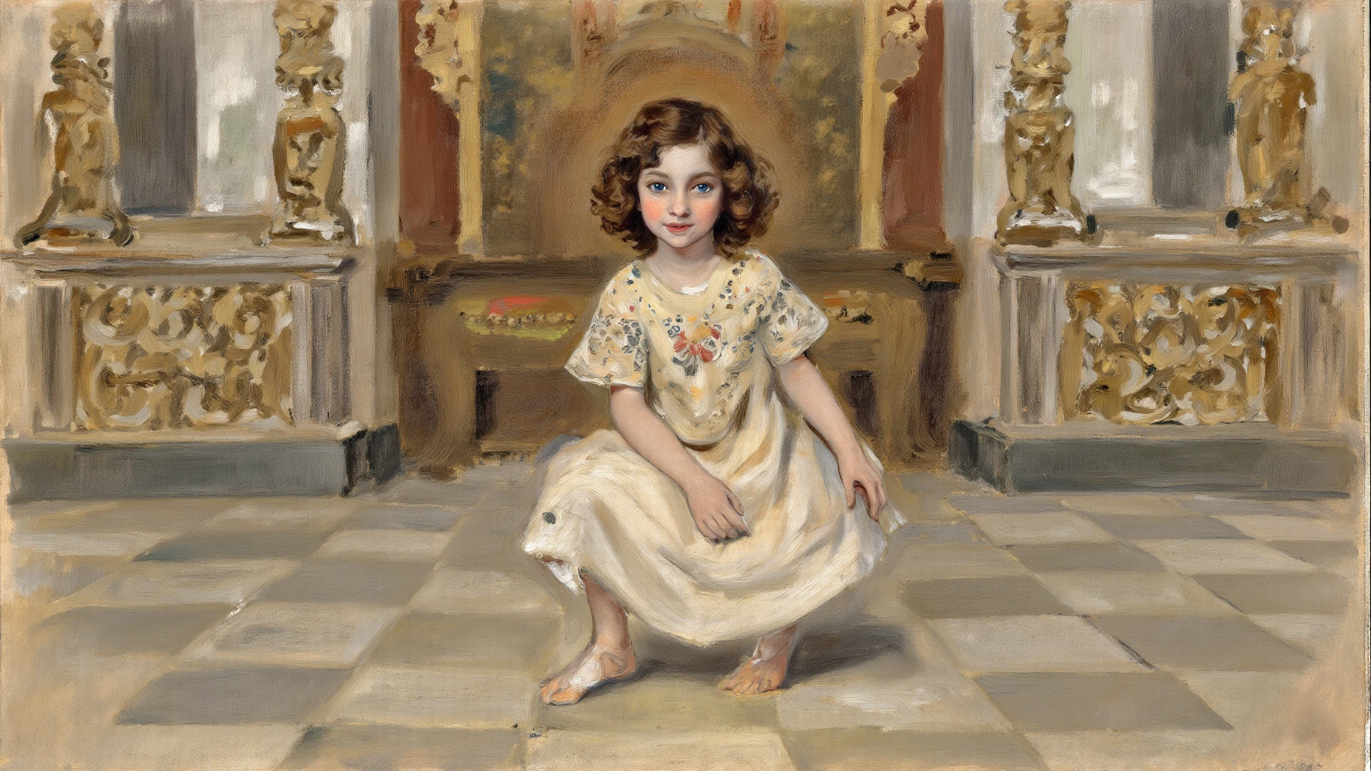 painting of a in a pink dress sitting next to a lamp, emerging from her lamp, girl under lantern, inspired by Marie Laurencin, inspired by Paul Cornoyer, by Margaret Leiteritz, inspired by Leonid Pasternak, pastel style painting, inspired by Margaret Keane, inspired by Henriette Wyeth, inspired by George Luks