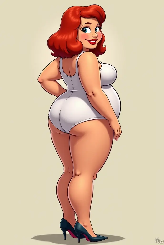 1 girl, furry, Toriel Dremurr, bedroom, fat ass, wide hips, curvy, slightly chubby, tall, full body, voluptuos, masterpiece, ultra high quality, detailed hands, detailed body, thong, detailed face, heels, blushed, shy, mature female, fat breasts, pink nipples, naked chest