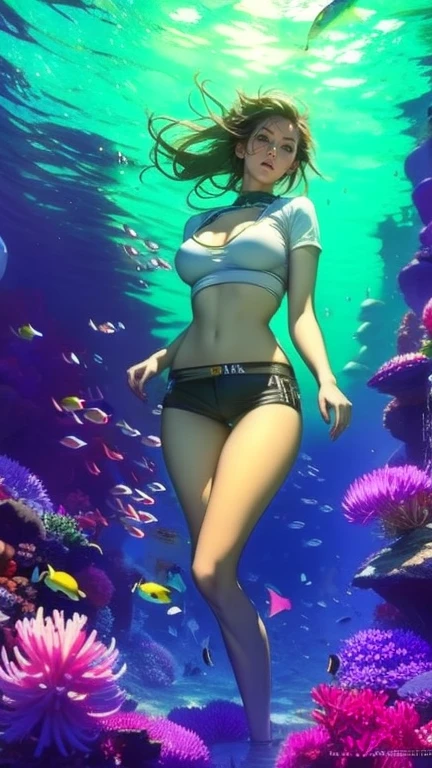A sexy 13-yr Asian girl is wearing transparent catfish cap sexy full body detail anatomy figure, wearing transparent two piece scally detailed on skin, wearing scally fish like skin texture body, lifting up plump pussy , wavy blue short hairstyles from the flow water, ((having fish tails instead of toes))((goblin ears))(scally fish arms & legs))((showing feets near camera)) (accurate details of hands & fingers)) hard big errect nipples, open legs splitting position,exposed pussy line, exposed panties, exposed pussyline, smiling with teeth exposed. Sparkling gray eyes, charms, face details & fucos skin texture colored blue, swimming under the ocean showing corals, urchins, fish, turtle, whale, bubbles of air for accurate background masterpiece ((with full blue fish like scales skin textured all over her body)) (( has gills)) swimming with ocean current waves under the sea
