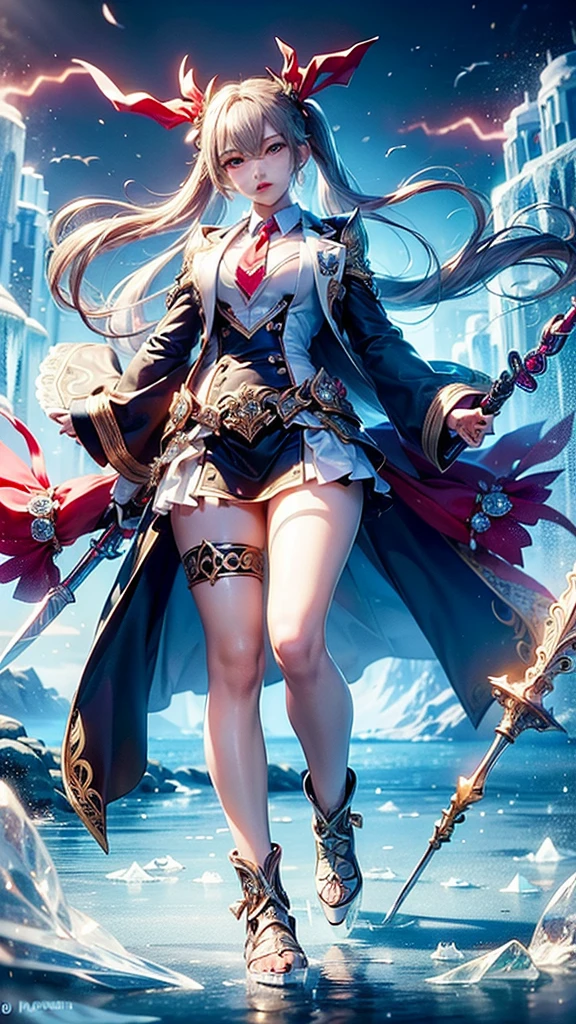 score_9, score_8_up, score_7_up, score_6_up, score_5_up, score_4_up, source_anime,
ultra quality, young woman, high, bright skin, White hair,t-shirt,strappy, slim, topic, skirt,Delete,coat,thigh high boots,red boots,green eyes, Autumn, bracelets, park, Height,piquancy,Exquisitely,long gloves,open shoulders,necklace, for the whole growth.
good drawing of the eyes,ultra quality,I look at the viewer
