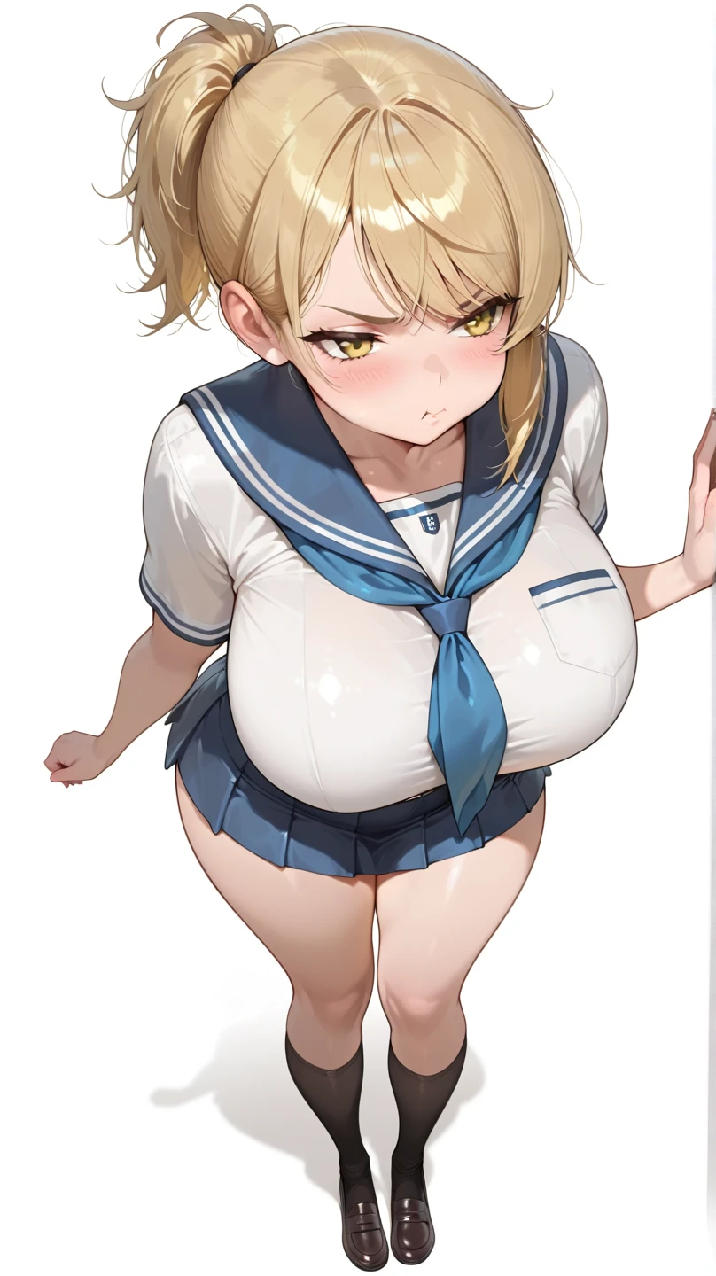1girl, solo, gigantic breasts, micro bikini, Himiko Toga