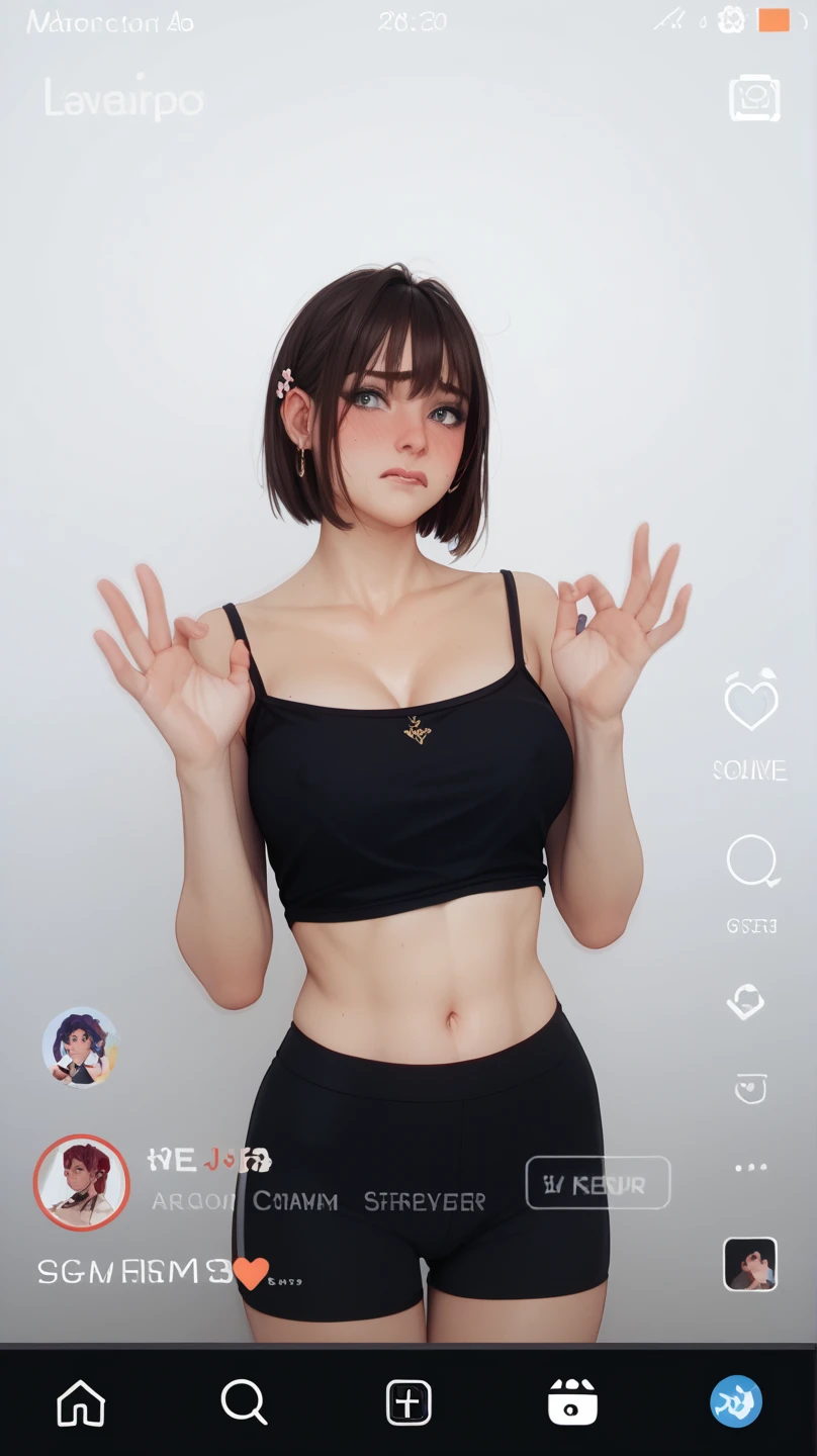 1 woman, alone, 8K, masterpiece,, Masterpiece, 8ก, (big breasts:1.5), Cute face, smile a little , look at the audience.,, blue panties, Show some shirts.. ,