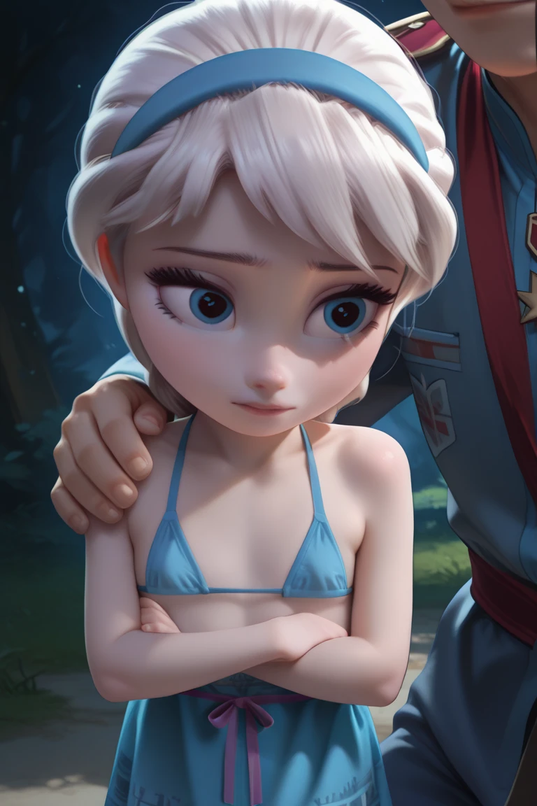 (best quality, highres, ultra-detailed, NSFW:1.2), (((blue thong))), Elsa of Arendelle, close-up, (beautiful detailed eyes and lips), (long eyelashes), (((armpits shown))), (((touching the ceiling of the cavern))), (((lying on the ground))), scary flooded cavern, (dark and eerie atmosphere), (water reflections), (dripping water droplets), (rippling water), (moss-covered rock formations), (dimly lit), (mysterious shadows), (subtle underwater glow), (thick vegetation), (mystical aura), (submerged treasures), (echoing sounds), (ominous silence).