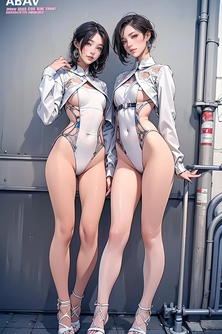 (Full body like：1.2）,（ long leges, Height 170 cm), (Best quality, 4K, 8K, A high resolution, tmasterpiece:1.2), ultra - detailed, (actual, realistically, realisticlying:1.37), , western metal, Moderate chest size, Happy expression, Sports student uniform with sneakers