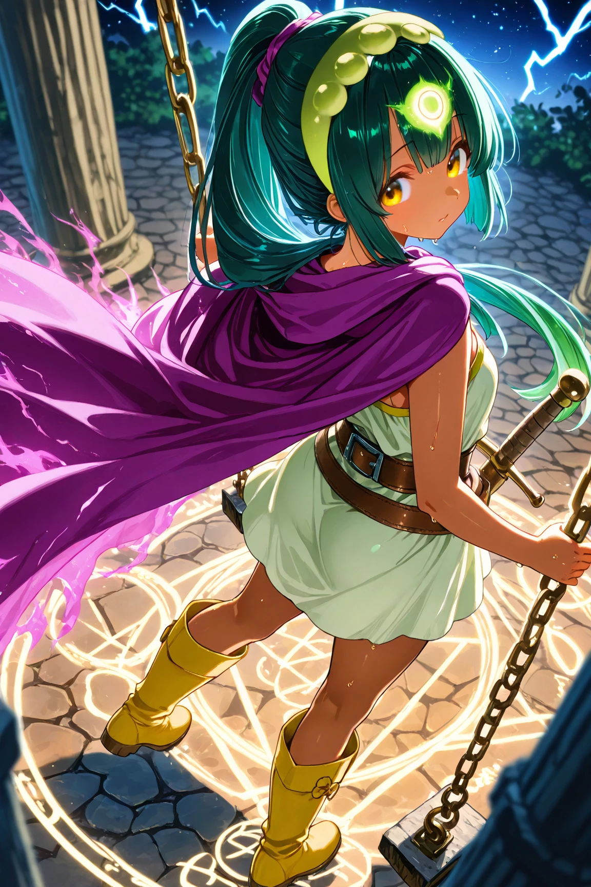 (((Dragon Quest 3 Costume)))、(((sage)))、(((Almost dead)))、(((hang)))、(((suffering)))、(((Your clothes are torn)))、((Make the most of your original images))、((It is violently destroyed))、(((cadaver)))、(((Hanging)))、(((Weaknesses)))、((Bloodstained))、((Stockings are torn))、((Best image quality、8K))、Ultra-high resolution、(((be hit by a fire attack)))、(((There are many scars)))、(((Desperately endure)))、(((be hit hard)))、(((Defeated)))