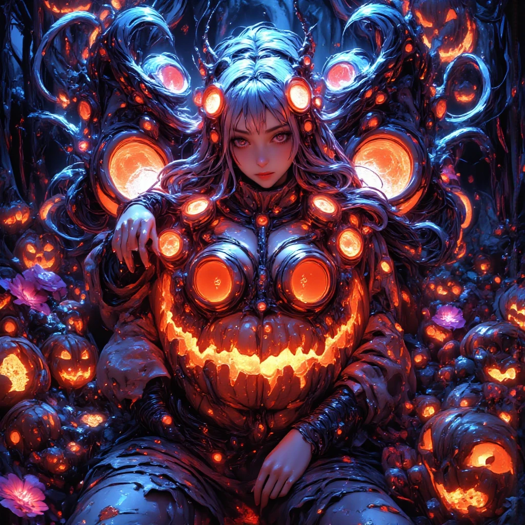 (best quality,4k,highres,masterpiece:1.2),ultra-detailed,photo-realistic:1.37,halloweentech,scifi,supernatural green,spooky,hatsune miku,cowboy shot,glowing hair,detailed eyes,detailed lips,long eyelashes,beautiful hair,glowing eyes,dark atmosphere,haunted background,special effects,technology elements,neon lights,futuristic setting,uncanny valley vibe,horror style,ethereal presence,mysterious aura,musical theme,electric sparks,levitation,cyberpunk elements,cosplay costume,digital art aesthetic,ghostly appearance,otherworldly beauty,colorful lights,dramatic lighting,misty atmosphere,menacing shadows,intricate details,artistic composition,hatsune miku performing on a stage,ominous aura,mind-bending visuals,haunted holographs,immersive experience