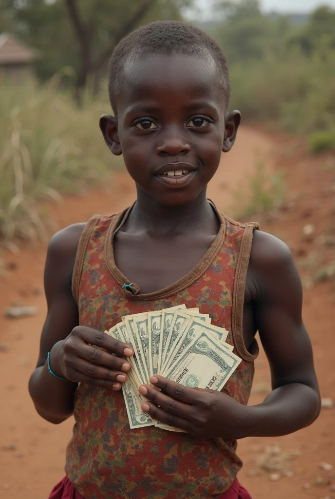 Ethiopian boy he have money