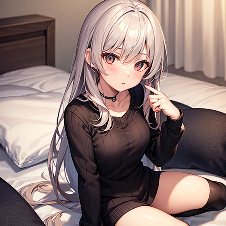 catgirl, 1gir, cat ears, ((cute)), masterpiece, best quality, perfect face, hoodie, hood, looking up, high angle, smal, furr, cozy, warm, window, night, long hoodie, no_pants, 4k, wallpaper, close up, digital art, anime style, beautiful eyes, intimate
