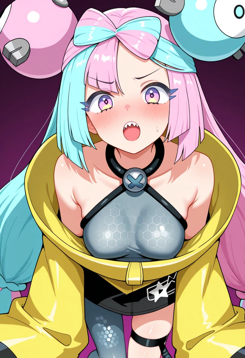 G-Cup masterpiece Highest quality High resolution Show off your breasts cute Nanjamo smile A slightly open mouth Light in your eyes Eye highlights tits bra Nipples I took off my clothes myself inner