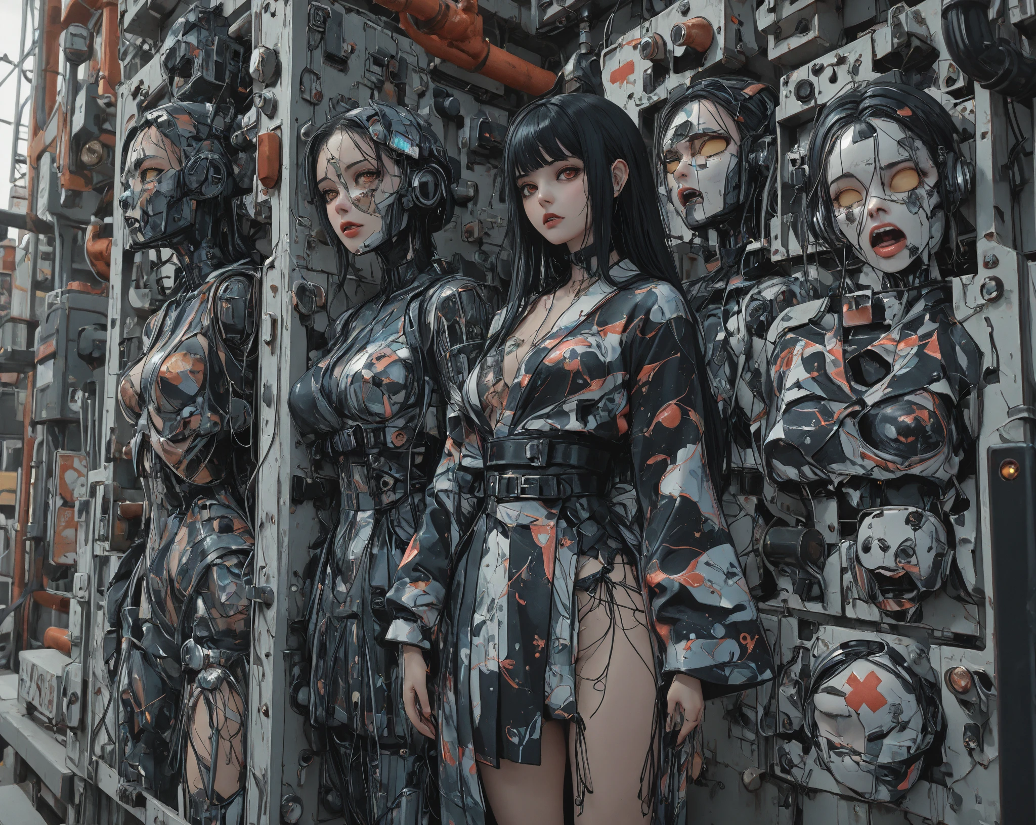 Crie uma estampa que combine elementos de diferentes culturas, such as tribal masks with mandala patterns or historical dresses with modern influences. Concentre-se nos detalhes dos ornamentos e tecidos para criar uma estampa rica e interessante.
Remember to consider the printing technique and color palette that will be used to ensure a very high quality in the shirt print. --auto