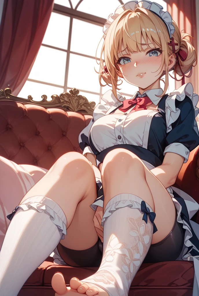 best quality,1girl,((big breasts:1.3)),((orgasm,blush,sweat,steam:1.3)),Djeeta_a,blonde hair, short hair, Brien eyes, djeeta one piece dress, short sleeves,thighhighs,pussy juice,((gangbang,vaginal,sex,penis,3boy:1.3)),bedroom,((cum in pussy,excessive cum,cum on body / bukkake:1.3)),handjob