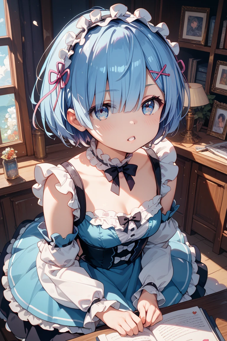 Rem from Re:Zero、light blue hair、short hair、table top、High resolution、many girls multiple girls、large crowd、lots of cute girls、big and full breasts、naughty body、See-through、throw、、whole body、Are standing、Look up at me、confused face、blush、embarrassing、Excited、white breath、black pantyhose、female shape'Private parts are clearly visible、You can see the miniskirt of Nippurikuro、very short skirt、hospital、hospital room、Many people々々々々々、in the crowd、bare chest、show your chest、Upper grade、A lot of milk comes out from the nipples、Breast milk gushes from the nipple、white nurse uniform、cat ears nurse uniform、white one-piece nurse uniform、bangs that cover one eye、pink hairpin、、white sandals、Ahegao、Cumming face、climax、Feels good、I feel it、masturbation、open your mouth and stick out your tongue、leaning forward、Become an inner thigh、wet floor、Wet inner thigh、man close behind、lean against the wall、drool、Inner thighs are wet、Love juice is dripping from the crotch、Lower back falling out、dorsal position、sex、Insert male genitalia from behind、man standing behind