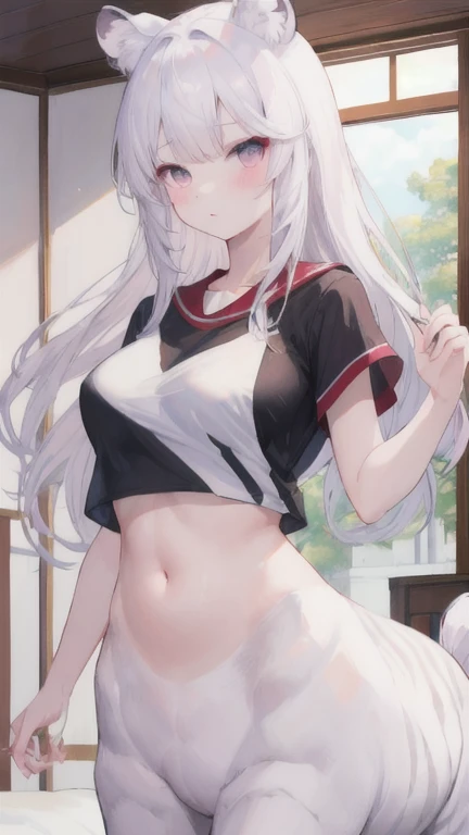 masterpiece, best quality,anime style, 1 girl,(((slender body))), (((small breast))),(((gym uniform,glasses))),(((3 monkey grabbing the gir))),((((cum)))), (beautiful face), (((long hair))), (((straight hair))), ((((silver hair)))),detailed beautiful skin, (perfect hands, perfect anatomy)