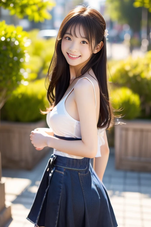 Japanese female, a lot of details, (underweight), 30 years old, detailed black hair, beautiful detailed hair, super fucking beautiful, delicate beautiful face, complex details beautiful and delicate eyes, perfect hands, (flat chest best quality:1.5), perfect and delicate limbs, detailed skin, best quality, ultra-detailed,(cheerful grin:1.5),
(lake), field of flowers, bending over, long hair, (white off shoulder top), (blue shorts), japanese, in the field of flowers, (with a tent:1.3), (full body shot:1.1), ground-level shot, midday