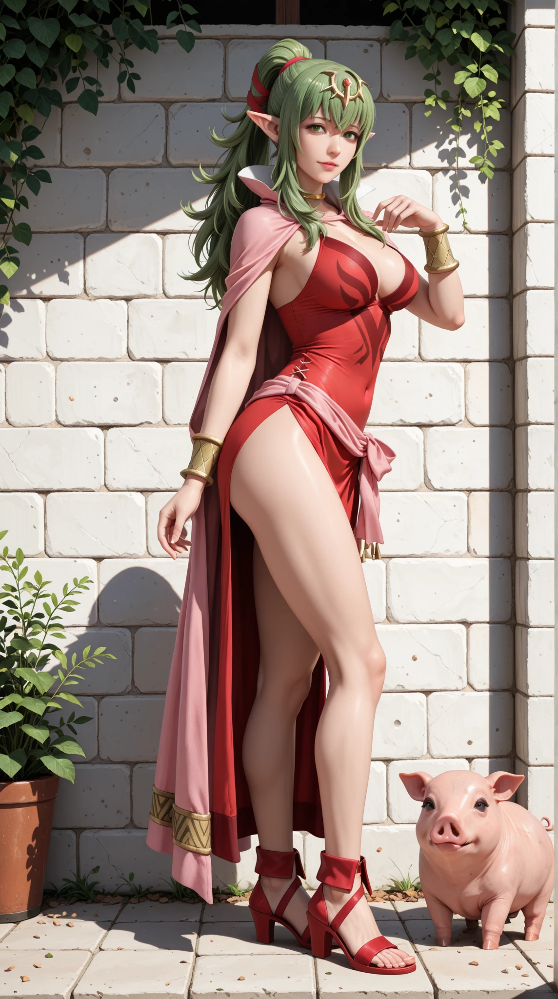 a gorgeous woman with sakimichan style body, very detailed high heels, long beautiful legs, flawless skin, beautiful detailed eyes, beautiful detailed lips, extremely detailed face, longeyelashes, graceful pose, high contrast lighting, 4k, 8k, masterpiece, ultra-detailed, realistic, photorealistic, HDR, studio lighting, professional, vivid colors, bokeh