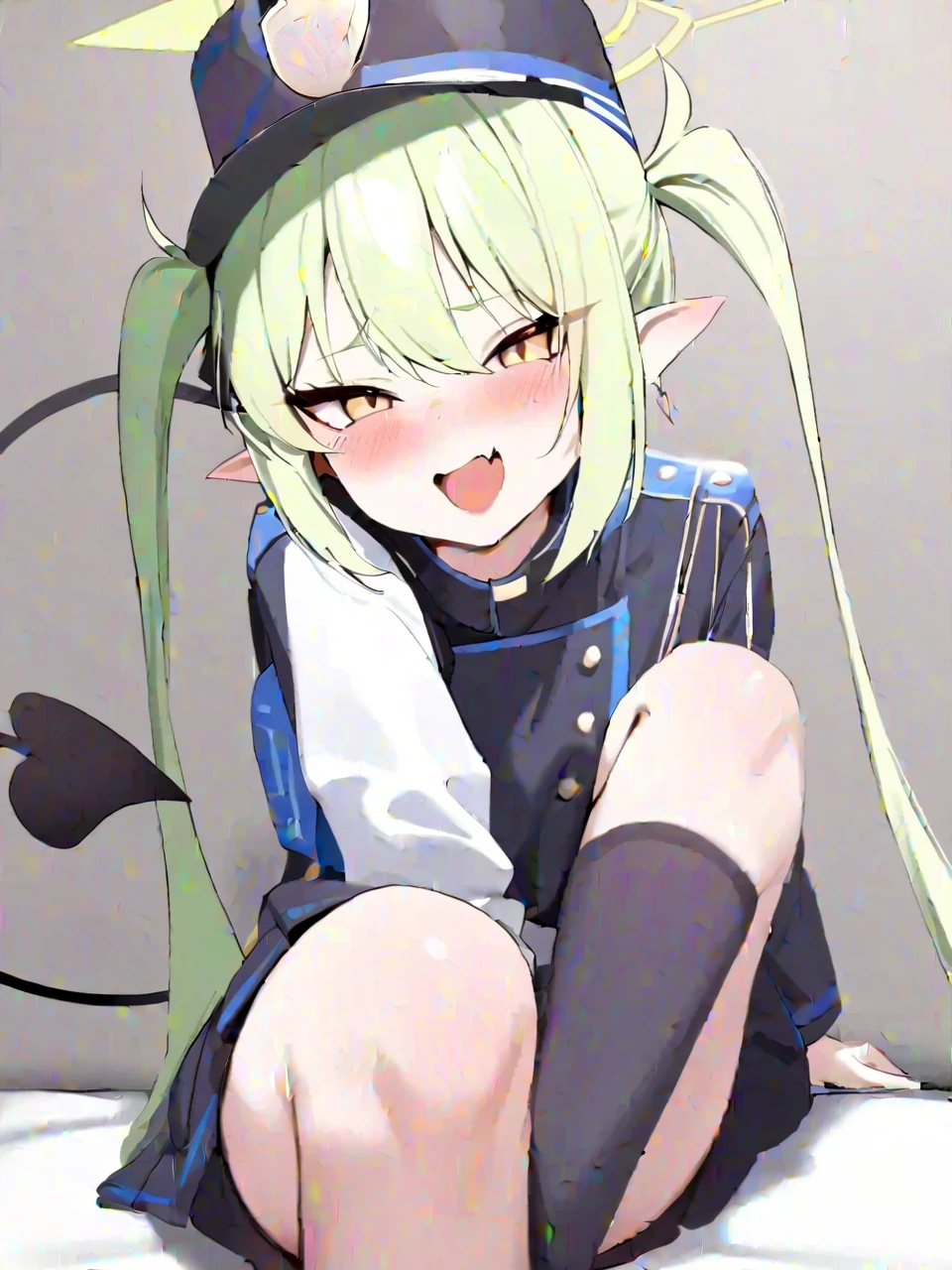 Degurechaff asked.。, Miital Uniform, Wicked Smile, Low length, Killer Eye, Psychopathic Eyes