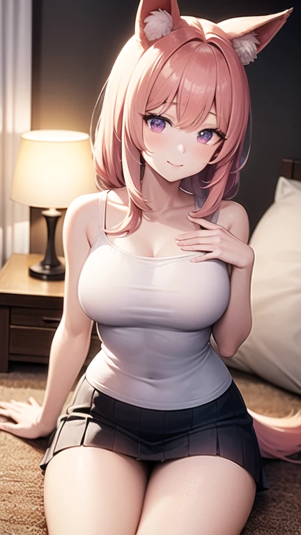 ichikanakano, ichika nakano, Short hair, Bangs, Blue eyes, hair between eye, Pink hair, earrings,
BREAK lingerie, Nipples are fully visible,
Break indoors, bed, Bedroom,
BREAK looking at viewer, BREAK (masutepiece:1.2), Best Quality, High resolution, Unity 8k壁纸, (Illustration:0.8), (Beautiful detailed eyes:1.6), extra detailed face, Perfect Lighting, extremely details CG, (Perfect hands, Perfect Anatomy),