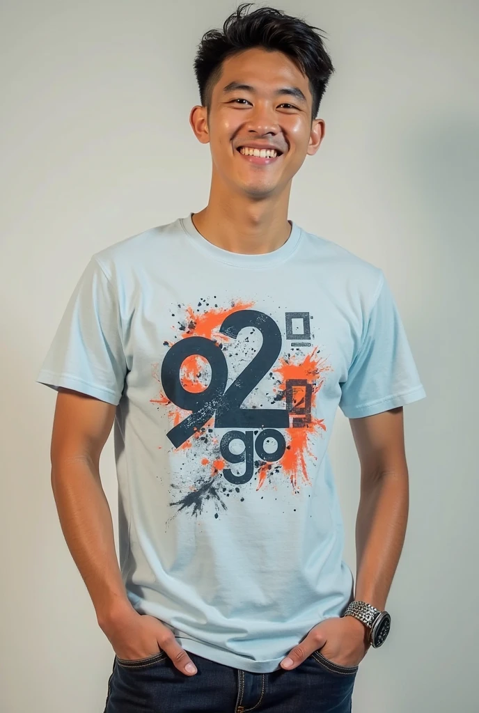 92go Rice Handsome china boy use 92GO TSHIRT - SeaArt AI
