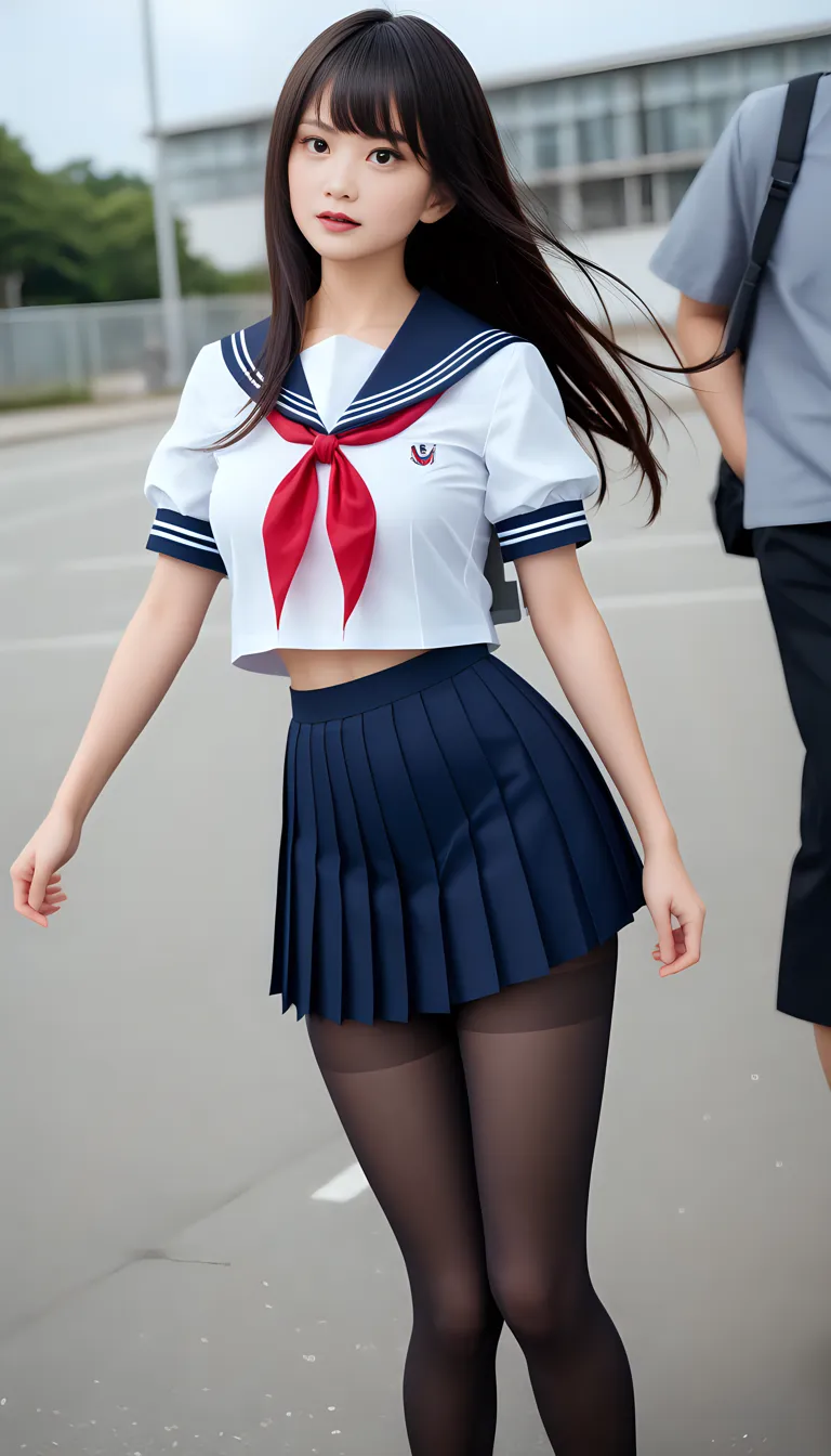 (8k、RAW Photos、Highest quality、masterpiece:1.2)、(Realistic、Realistic)、1 Girl、((Sailor Moon Costume:1.2、Thin legs、whole body、View from the front、smile、Looking into the camera、Hold your skirt with both hands and show me your black panties))、cute
