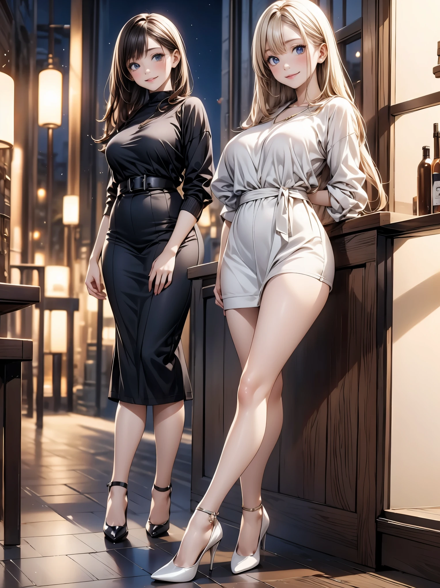 fully body, best possible quality, sensuous, standing, whole photo, wearing realistic dress or skirt, Grinning
