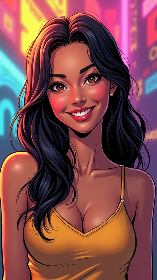 (best quality, masterpiece, illustration:1.1), [[[1girl]]], black teenage girl, big boobs, round brown eyes, long hair, [[[blue micro bikini]]] beautiful, highly detailed, 4k, perfect proportions, perfect body, rich quality, hd, ultrahd, perfect hands, perfect generated hands, [[[thin]]], [[[no muscles]]], (((thin!)))