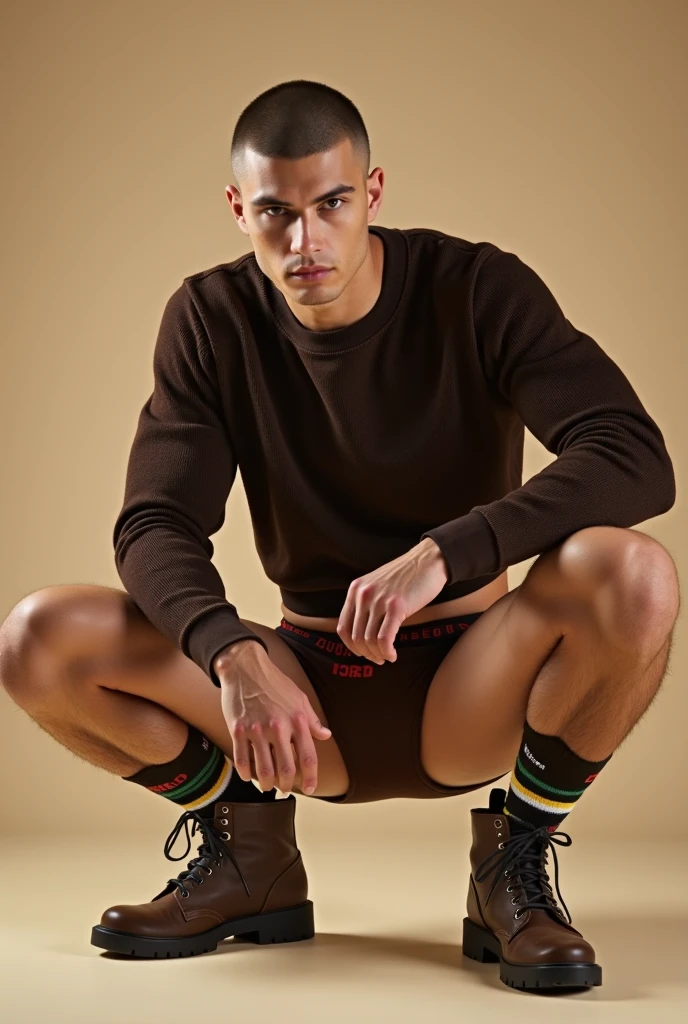 -yeld boLatino, mexicano colombiano, venezolano, indigena, Bragas blancas envueltas, White soccer socks, sat on the floor, legs are open, sudar,desnudez,Abs, cara hermosa, piel morena y tersa , rough breath, Torogao, rubor en la nariz, rubor facial completo, cabello negro, Detalles altos, piel texturizada, alta calidad, La mejor calidad, A high resolution, hiper HD, Obra maestra, , teenage, adolescente, joven, infant, boy, little boect feet, rogue, inocente