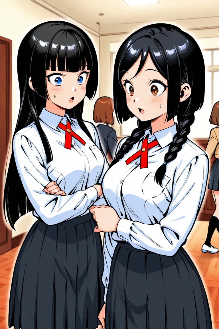 horikoshi kouhei , disorganized, boku no hero academia, High resolution, alone, yaoyorozu momo, school uniform, big breasts, ponytail