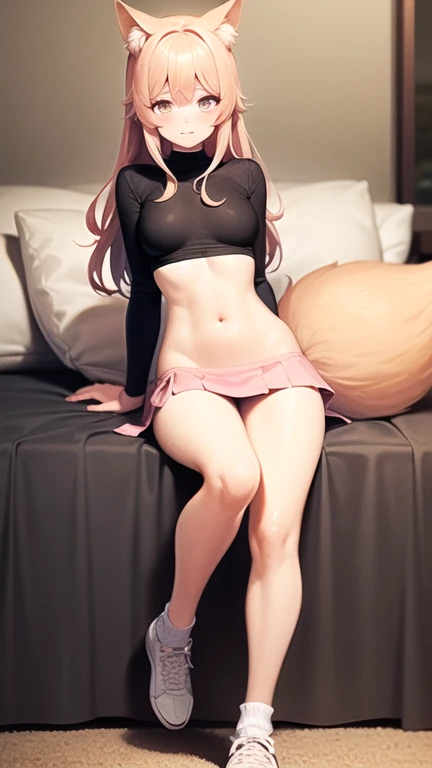 Mommy Long Legs looking seductively at you, teasing her expose tummy 