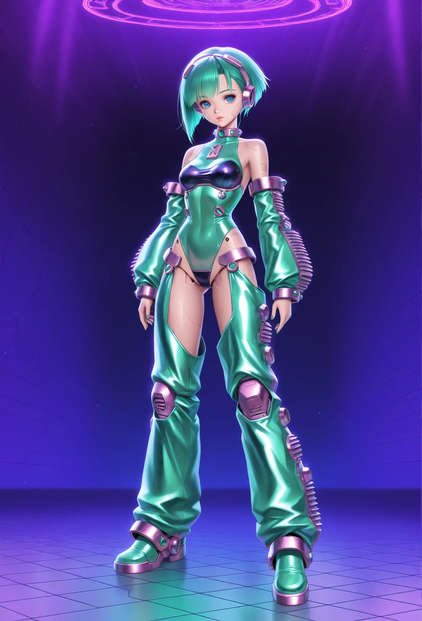 a close up of a woman in a costume holding a sword, female, katana zero video game character, cyber suit, clothed in cyber armour, cyber fight armor, rogue anime girl, shy blush, wearing a thong, highheels, fullbodyshot, model pose, chocker, cameltoe, big ass, big thighs, toned body, detailed anatomy, anatomically correct, highcut leotard, highleg leotard, twin braids, braided hair, glossy lipstick, yellow eyes, highleg, g-string leotard, full body shot, high_res, high tension, stretched fabric, wedge, high_resolution, very_detailed, cameltoe, masterpiece, best quality, absurdres, highres, 4k, ray tracing, intricate details, highly detailed, big breasts, huge ass, full_body, ultra sexy, very high detail, detailed clothing, detailed textures, full body in shot, color harmony, pleasent colors, vibrant, cat earphones, yellow painted fingernails, yellow nailpolish, makeup, mascara, eyeliner, blue eyeshadow