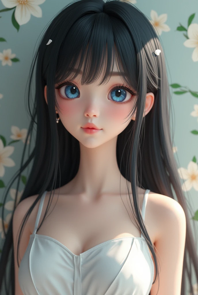 Model clothing、Perfect Makeup、Elementary school girl、Curly Hair、Photographing the chest