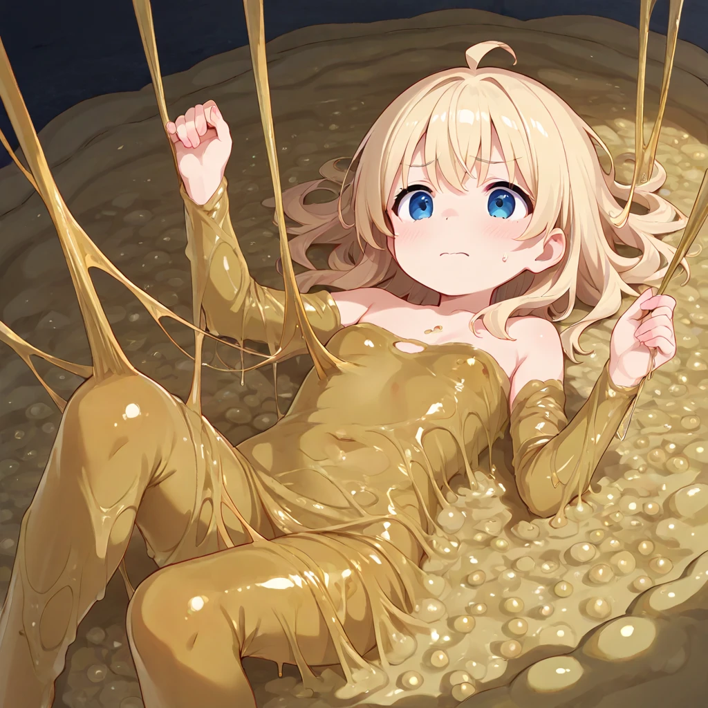 Solitary, Detailed hair, young,one-piece swimsuit,Firmware version, Furry anime, Bragon, Very cute face, Blushed, young, Detailed background, Detailed fanart, pixiv, number, masterpiece, high quality, high resolution,Trapped in black goo,Lying down,covered in black slime,Only the head is exposed,Black Tentacles,random color,Random Species,Personal portrait,The tail is in the correct position