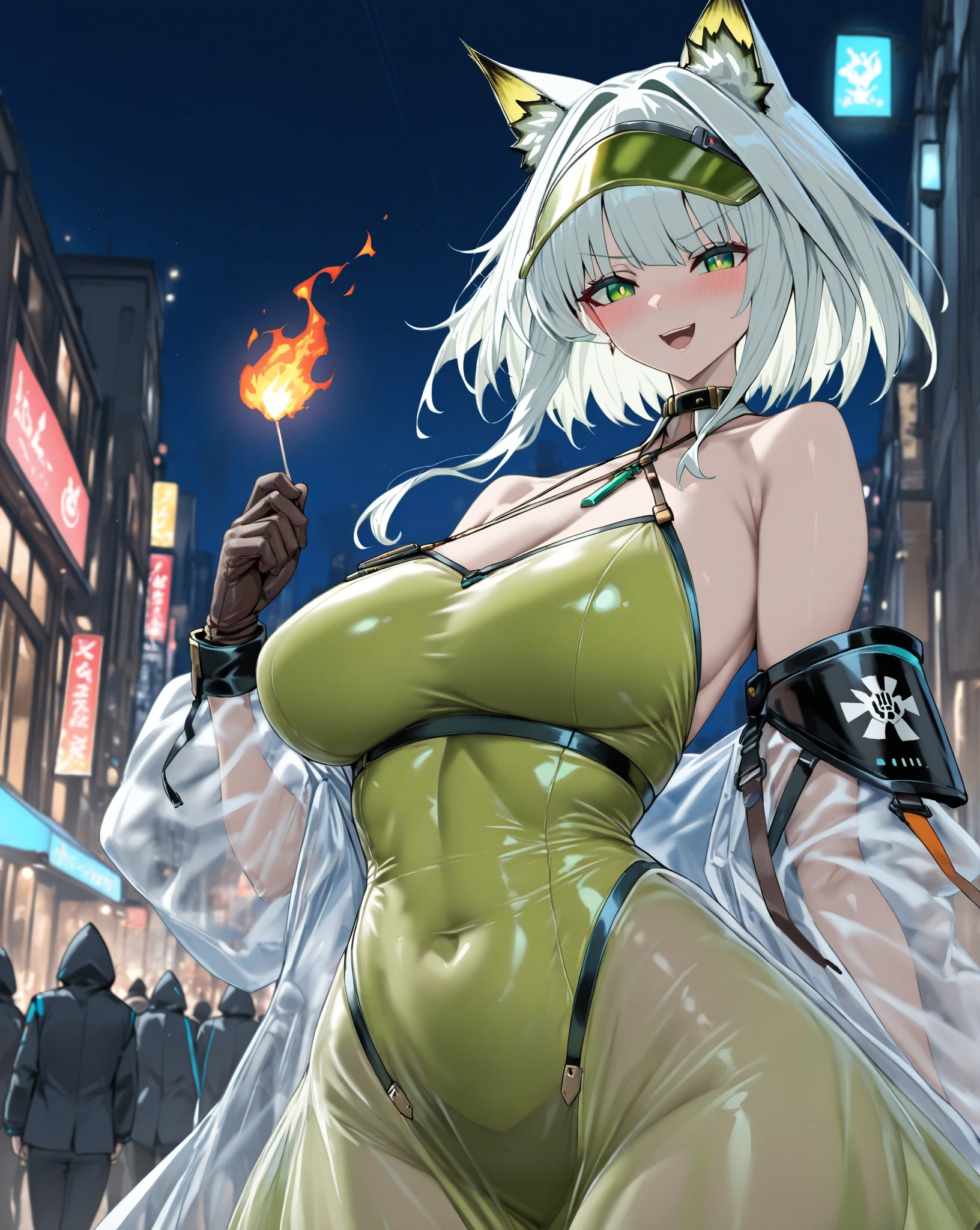 cute bunny girl,(((1girl))),((anime bunny girl with extremely cute and beautiful orange hair walking seductively down the street)),(((bunny girl,anthro furry cute,bunny-girl))),(((bunny ears,bunny ears on head,big bunny ears))),
(large breasts:1.4),saggy breasts,(((red orange:1.35,white lock,colored inner hair,ear breathing,large hair))),((heterochromia, eye1 red, eye2 orange, perfect eyes, upturned eyes:1.3, beautiful detailed eyes, finely detailed beautiful eyes:1, big highlight on eyes:1.2, slanted eyes)), ((fat)),(((lustrous skin:1.5,bright skin: 1.5,skin tanned,shiny skin,very shiny skin,shiny body,plastic glitter skin,exaggerated shiny skin))),(spider lower abdomen,narrow waist,wide hip,athletic body,inflated legs,delicate detailed fingers,detailed body,detailed arms,human hands, detailed hands),
cute,slutty,seductive,erotic,nsfw,
(((wearing dark red formal blazer, short skirt,))), (((huge cleavage))), (detailed outfit,detailed clothes),
(dynamic pose:1.0), solo focus, embarrassed, centered, scale to fit dimensions, Rule of thirds,
outdoors, ((night view)), (cyberpunk night street Background: 1.5,dark sky,alleyway,lonely alley,thick clouds, detailed background:1.25),
(best quality), (high resolution), (sharp focus), (ultra detailed), (extremely detailed), (extremely high quality artwork), 8k_wallpaper, (extremely detailed CG 8k),(very fine 8K CG), ((hyper super ultra detailed perfect piece)), flawless, (((masterpiece))), illustration, vibrant colors, (intricate), High contrast, Selective lighting, Double exposure, HDR (High Dynamic Range), Post-processing, Background blur,
