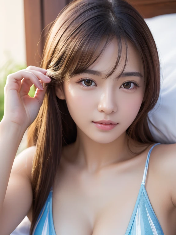 masterpiece, Highest quality, 8k, Absurd, (Upper Body:1.4), topless, beautiful girl, Pretty face, View your viewers, smile, Ultra-realistic, High resolution, photograph, Film Grain, chromatic aberration, Sharp focus, High resolution, Face Light, Dynamic Lighting, Cinema Lighting, Professional Shadow, Simple Background, Most detailed, Very detailed, Super detailed, In detail, Real Skin, Delicate facial features, Detailed face and eyes, Sharp pupils, Realistic students, (Japanese)、Brush your hair back、Armpits、blush、Leaning against the wall