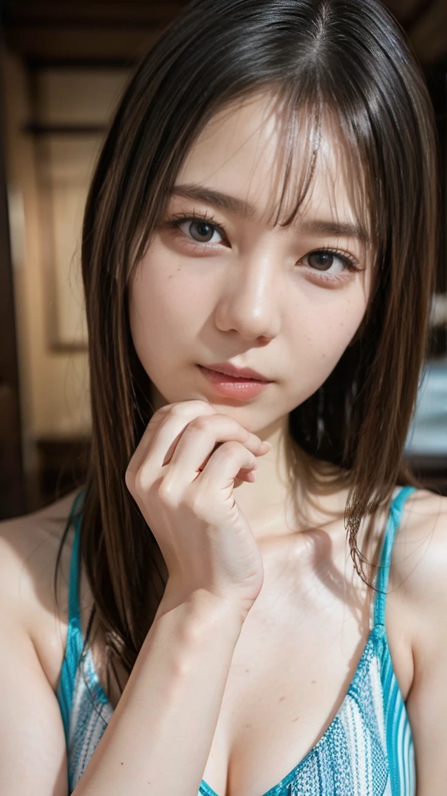 During sex,Ultra-realistic as a photo,Feeling facial expression,Just before climax,Blushing,highest quality,8k, Ultra-high resolution,RAW Photos,Perfect figure,Beauty,Beautiful breasts,View your viewers,topless,Panties only,