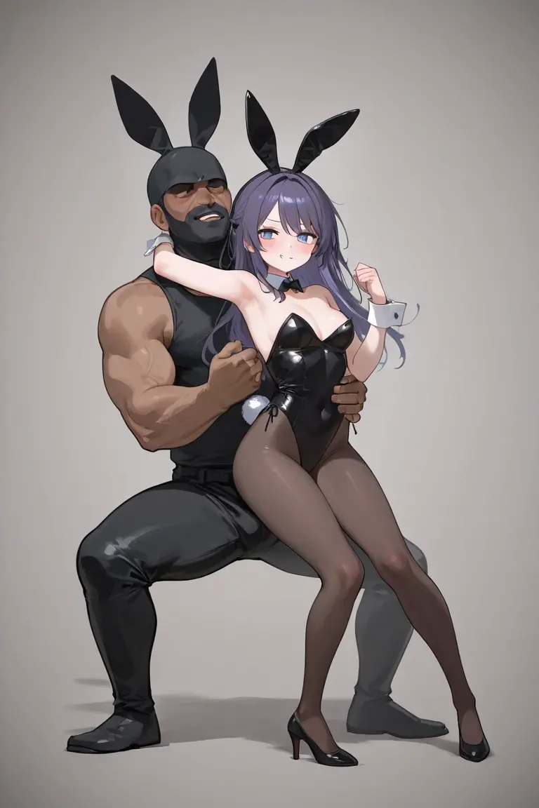 Duo, score_9, score_8_up, score_7_up, score_6_up, score_5_up, score_4_up, source_furry, raven team leader, bear, mammal, anthro, black furry body, blush, (black furry torso, black breasts, black belly):1.3, emanata, breasts, solo, eye scar, facial scar, little tail, female, fur, hood, she is on all fours, barefoot, ahegao, sex, doggystyle sex, she is getting fucked from behind by human male, male is cropped out, outdoors on a grassy field, simple background,