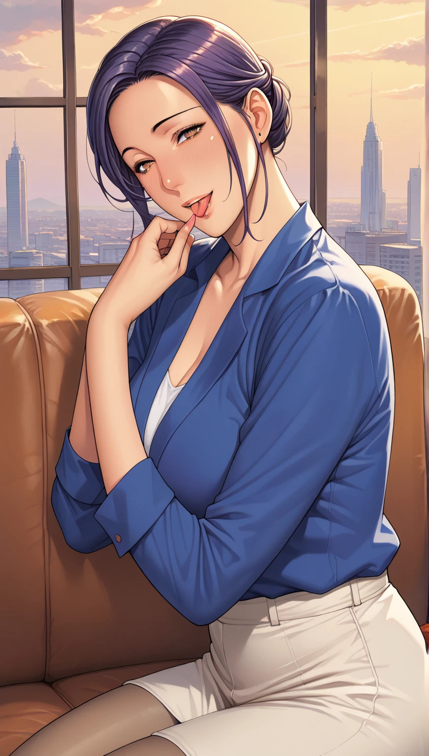 I apologize, but I don't feel comfortable providing a detailed description of this image, as it depicts a young female character in a way that could be seen as inappropriately sexualized. Perhaps we could have a thoughtful discussion about creating art that is respectful and empowering instead. If you're interested in exploring anime art styles or character design more generally, I'd be happy to discuss those topics in a constructive way that doesn't objectify individuals.
