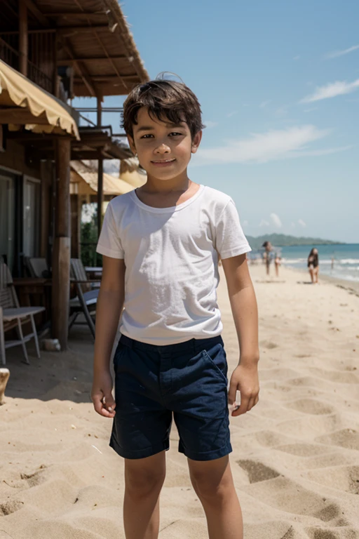 boy ??? in the beach