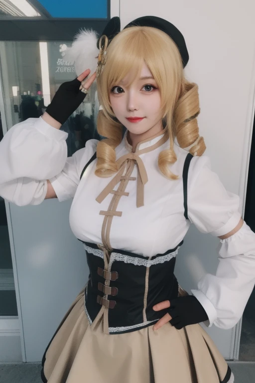 1 person、Slender woman with glasses、Looks young、Show your underwear、Sheer lace underwear、Mami Tomoe、smile、Rooftop、Are standing、Urinating while standing