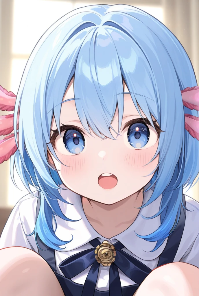 masterpiece, best quality, 1girl, 1man, hetero, vaginal sex, blow job, hand job, fellatio, suck penis, penis, pussy, close-up face, completely nude, 15 yo, (loli:1.2), room, blush, shy, (((embarassing))), Shyness, Embarrassed, Puzzled