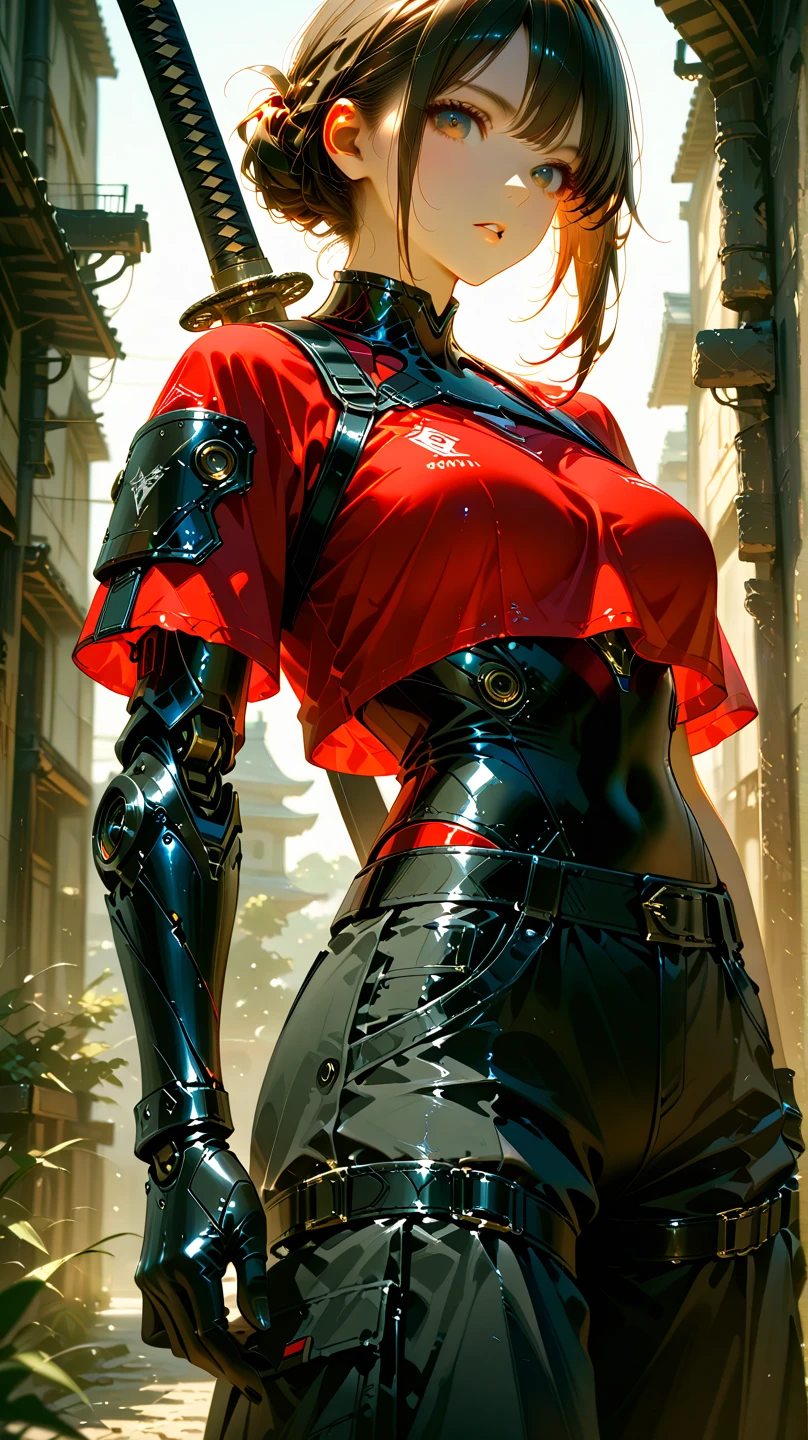 (masterpiece:1.1), (best quality:1.1), (intricate:1.1), (detailed:1.1), (ornate:1.1), (aesthetic:1.1), (vibrant colors:1.1), BREAK,
(from behind:1.0), (looking back:1.0), BREAK,
(1girl:1.1), (cyborg:1.0), (curvy:1.1), (mechanical parts:1.0), (long hair:1.0),  (indigo hair:1.0),  (looking at viewer:1.0), (ass focus:1.0), <lora:nijiarmor_anime_v2:0.8>, BREAK,
(indoors:1.0), (industrial machines:1.1), (machinery:1.1), (technology:1.1), (pipes:1.0), (tubes:1.0), (neon:1.0)
