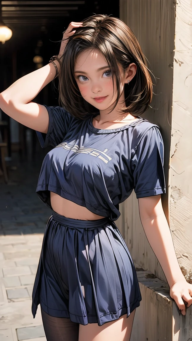 1girl, woman, girl in summer clothes, beautiful, medium breasts, flirtatious look, high res, ((tanktop jersey:1.78)), (1girl eyes looking at viewer:1.55), camisole, Plain costumes, Simple Background, Emphasis on the chest, White outfit, whole body, cute face, beautiful face, nipple, light smile, (skirt lift:1.2), skirt lift pov, shirt lift up, bra lift up, constricted waist, shirt_lift, blush, shy, panties, underwear, lifting shirt, underboobs, photorealistic, (bokeh), photorealistic, depth of field, best quality, anatomically correct, super detail, textured skin, UHD, 8k