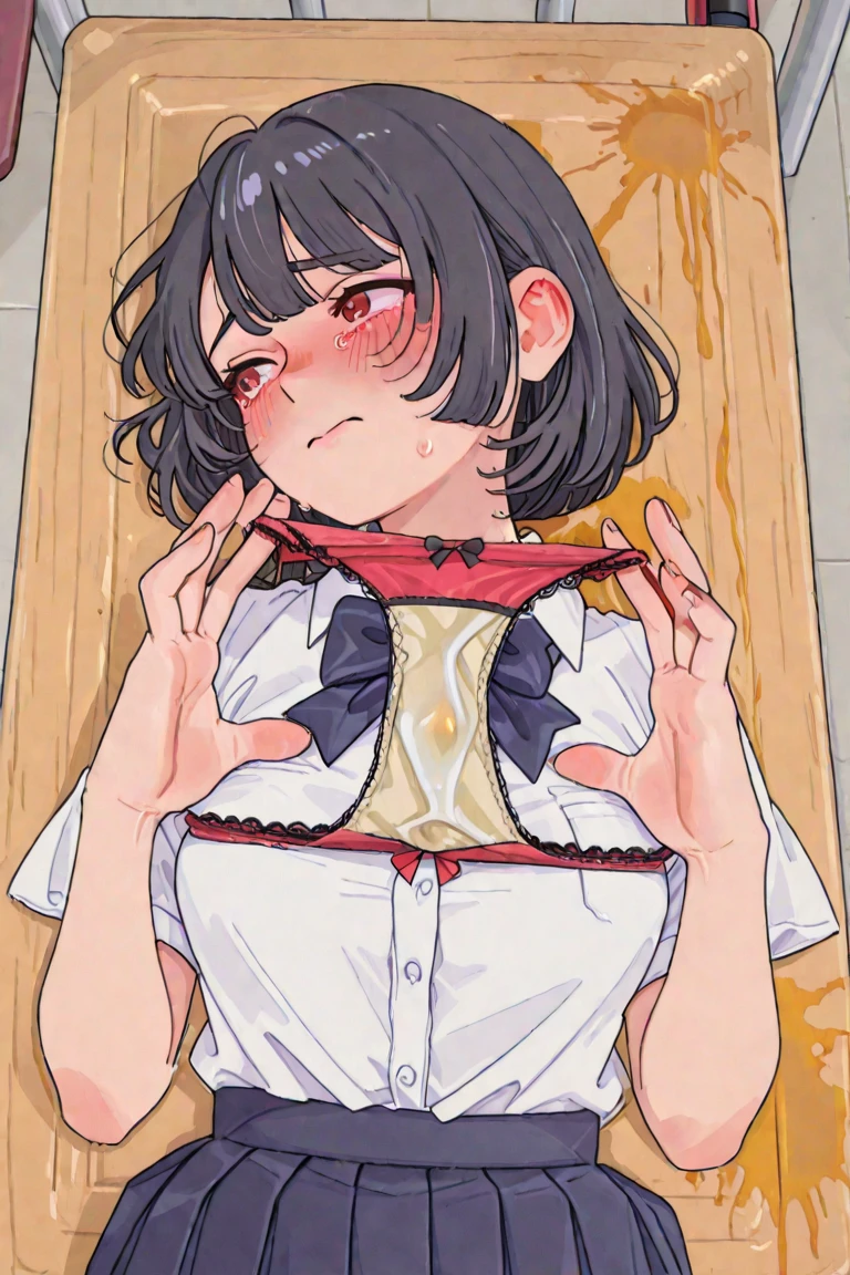 A girl nake licking the feets of other nake girl While urinating on the other girl's head 
