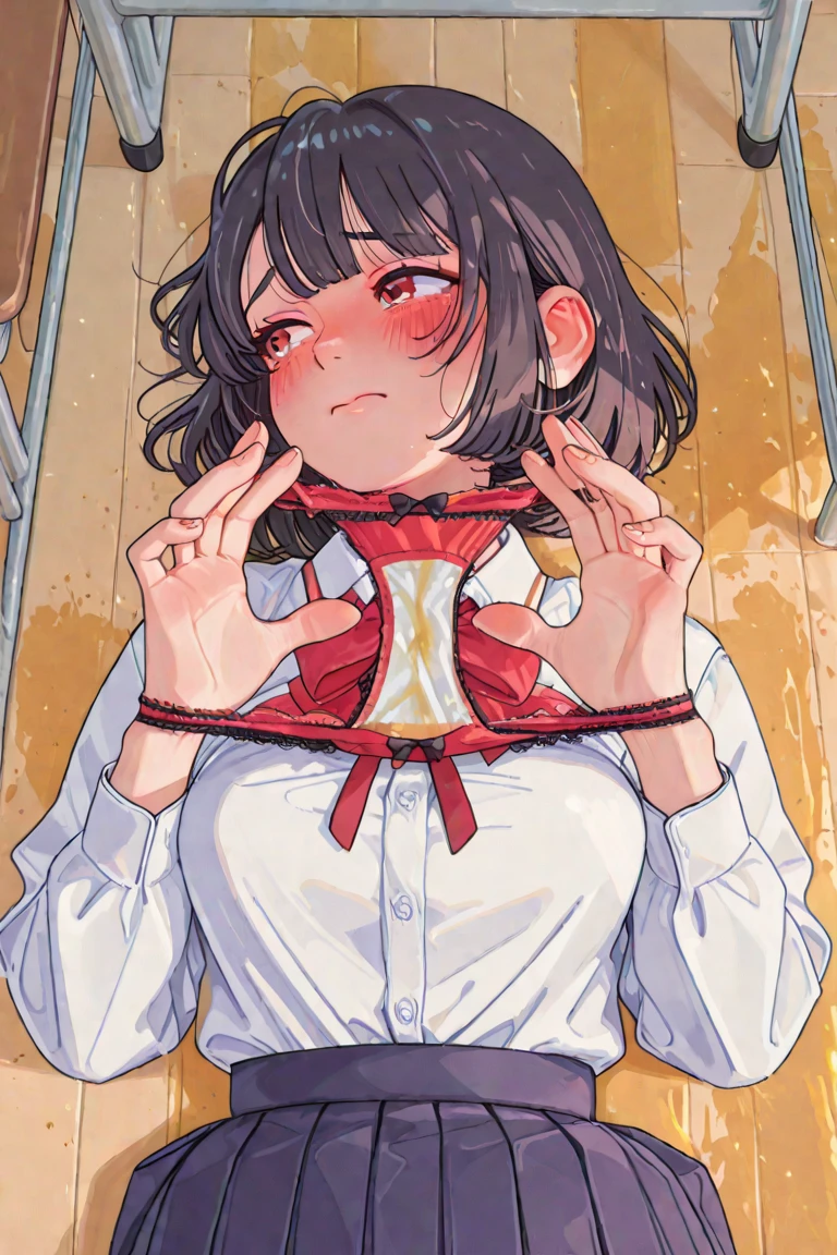 (masterpiece:1.2, Top quality), (Practical, photoPractical:1.4), Nice illustration, (Natural side light, Movie Lighting),
Looking at the audience, 1 girl, front,Red long hair, Perfect body, White shirt,Black coat,Black hip skirt,Perfect thighs,Sexy body,Show your thighs,Big breasts,Background in the office,bondage (Shibari,hands tied behind back:1.5), (Shibari:1.21),Tied up, legs tied, ballgag