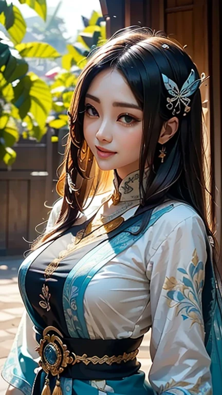 ((Finest quality)),(超A high resolution),(ultra-detailliert),(Meticulous portrayal),((Best CG)),(Finest works of art),Ultra-Precision Art,The art of astounding depiction,Sophisticated ink painting,mountain water, (Woman in the finest hu clothes with beautiful embroidery in intricate and detailed detail:1.5),(Black hair that grows to the waist:1.3),(Beautiful amber eyes:1.3)