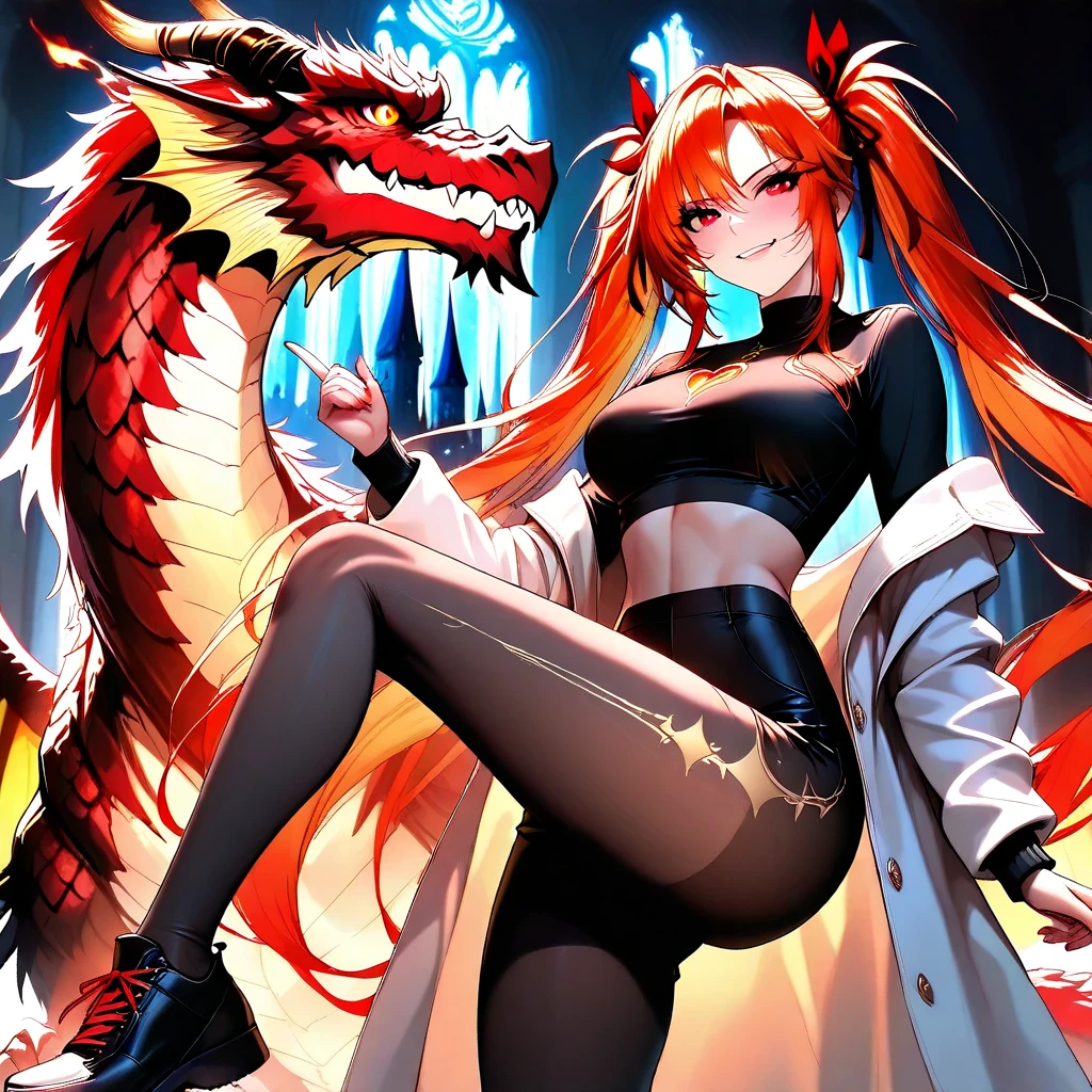 orange hair half dragon milf
