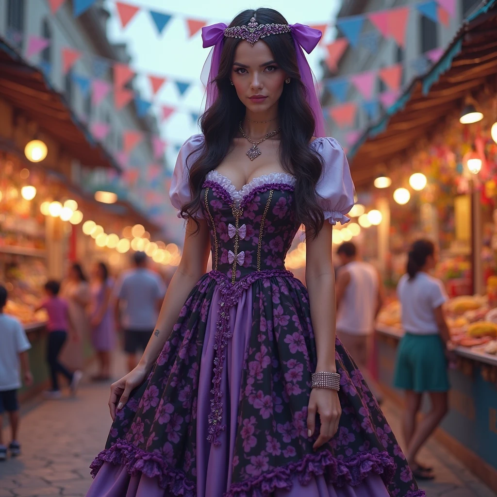 abigail,Masterpiece, best quality, ultra high res, (face focus:1.2), (photorealistic:1.4) , fit, tiny waist, smiling, blushing, pink cheeks, standing, model , tight corset, ( black victorian style dress, beautiful face, makeup:1.4), Chateau de Versailles, France, garden of versailles, flowers, modelshoot style, neutral expression,  <lora:Abigail:0.1>