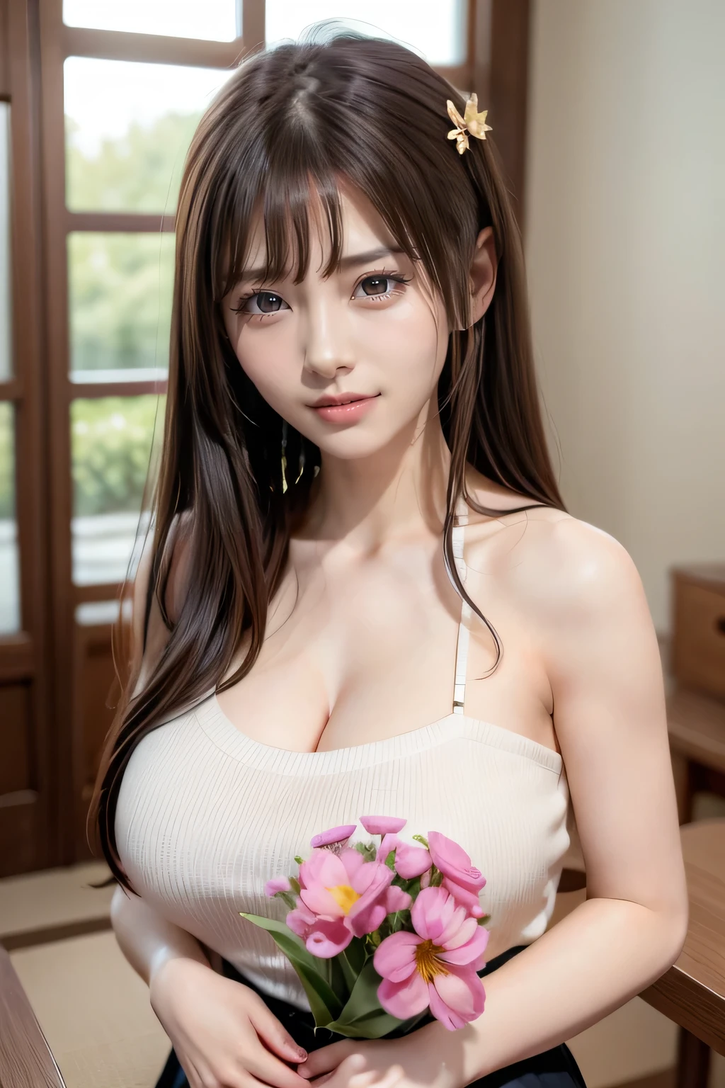 unbelievable Ridiculous,hugefilesize,ultra - detailed,the heirs,The is very detailed,Best quality at best,tmasterpiece,An extremely delicate and beautiful,The is very detailed,CG,Solidarity,8k wallpaper,An Astonishing,finely detailled,tmasterpiece,Best quality at best,offcial art,extremely detailed CGunity8k wallpapers,The upper part of the body,tmasterpiece,Need,(真实感:1.4),A high resolution,cowboy lens,full bodyesbian,(Luminekos:1.4),1个Giant Breast Girl,mischievous face,best qualtiy,tmasterpiece, 超高分辨率, RAW photos, tmasterpiece, best qualtiy, (Fidelity:1.4), (a narrow waist:1.2), delicated face, exteriors, vague background, mitts, shift dresses, black glove, Random color dress, Fingerless gloves, the sleeve,Stockings, mafuyu,,ssee-through,Bigchest,There are very deep,There is light in the chest,Looming,Extremely Delicately Beautiful,Delicate collarbones,beautiful make up,Exquisite and perfect facial features,looking toward the viewer,photon maping, Radio City, physically-based renderingt, above waist
