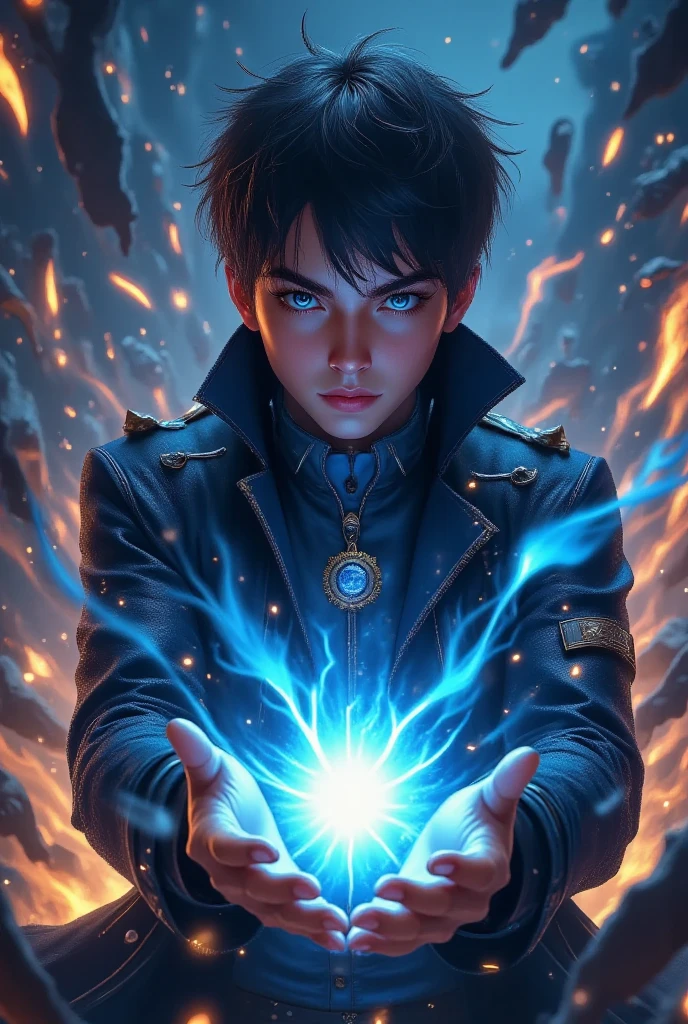 A young boy with，aquarelle , full bodyesbian， murky， Clear face， Dark background， tmasterpiece， super detailing， Epic composition， hyper HD， high qulity， extremely detaile， offcial art， Uniform 8k wallpaper， super detailing， 32k